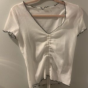 black and white shirt